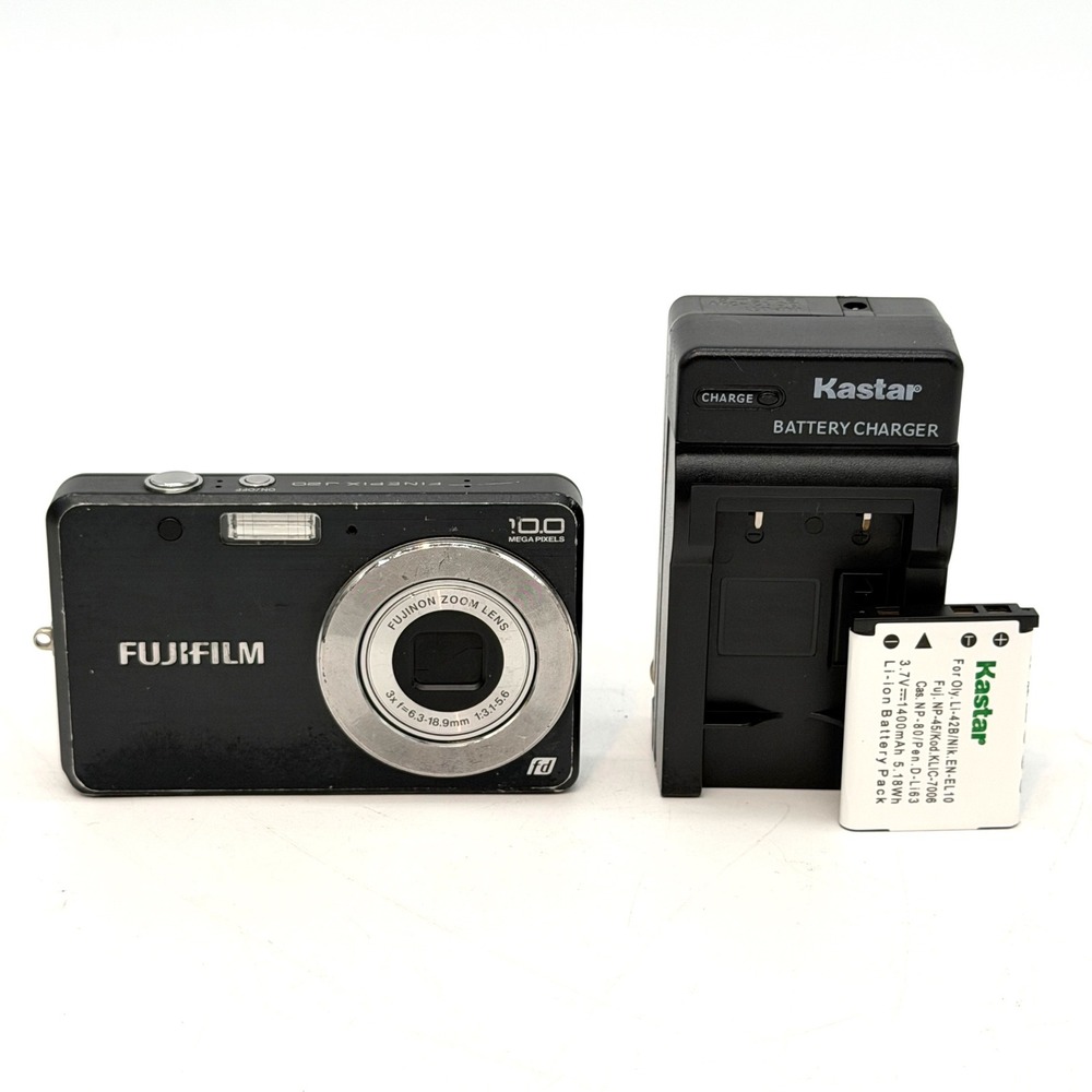 Fujifilm FinePix J20 Black 10.0MP Digital Camera 3x Optical Zoom with Charger